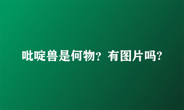 吡啶兽是何物？有图片吗?