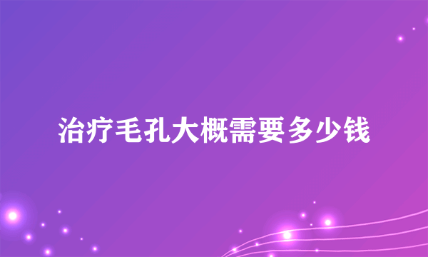治疗毛孔大概需要多少钱