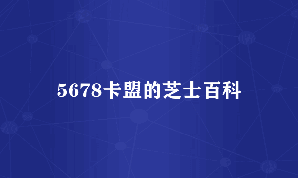 5678卡盟的芝士百科