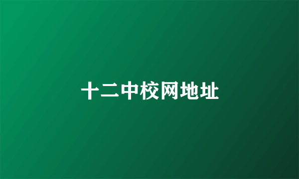 十二中校网地址