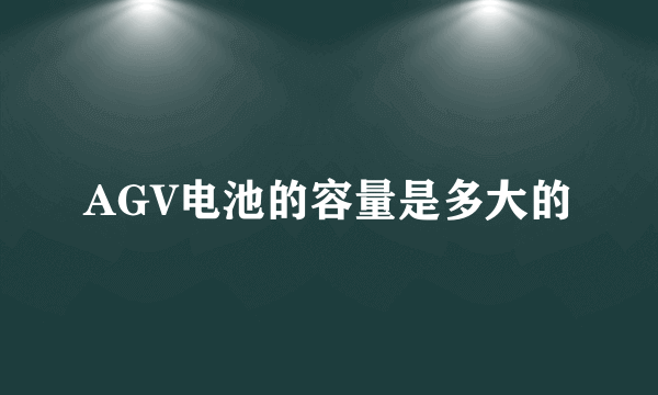 AGV电池的容量是多大的