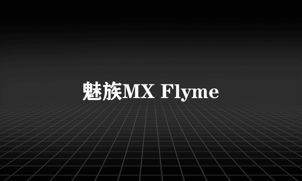 魅族MX Flyme
