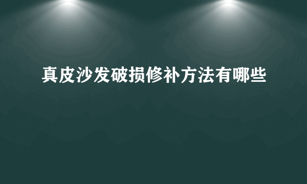 真皮沙发破损修补方法有哪些