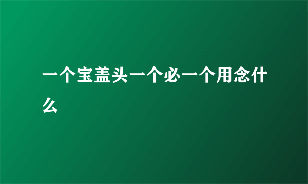 一个宝盖头一个必一个用念什么