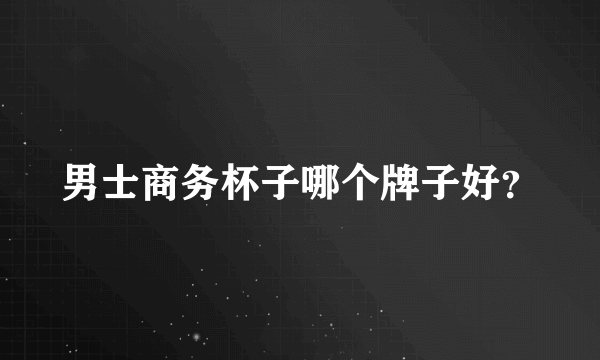 男士商务杯子哪个牌子好？