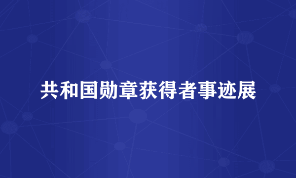 共和国勋章获得者事迹展