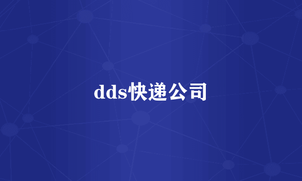 dds快递公司
