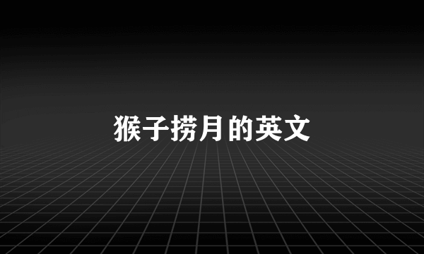 猴子捞月的英文