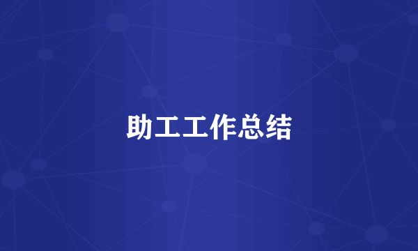 助工工作总结