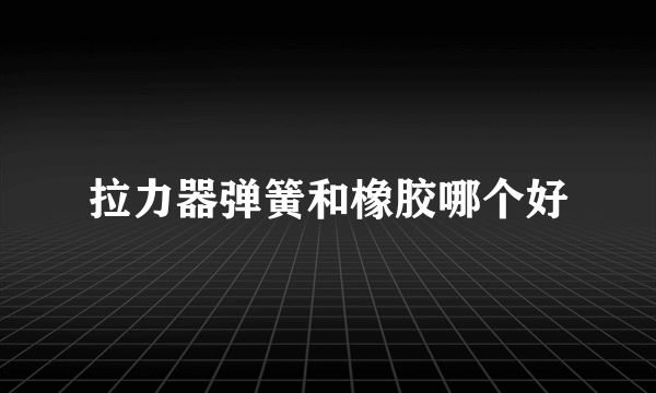 拉力器弹簧和橡胶哪个好