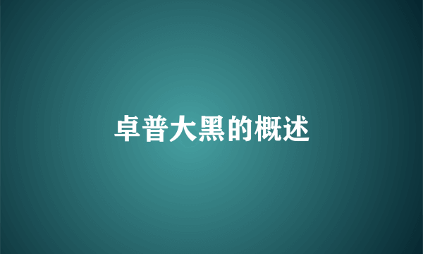 卓普大黑的概述