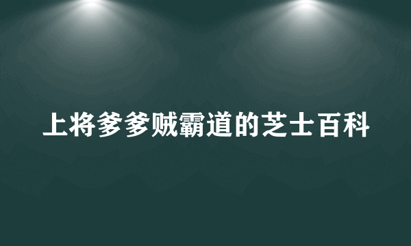 上将爹爹贼霸道的芝士百科