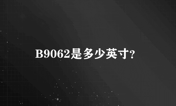 B9062是多少英寸？