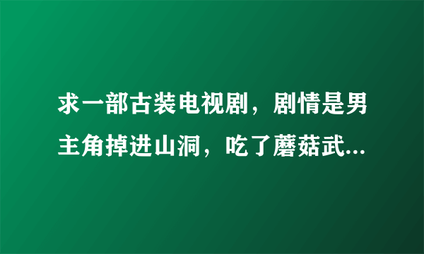 求一部古装电视剧，剧情是男主角掉进山洞，吃了蘑菇武功很厉害？