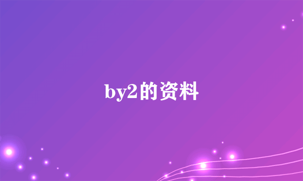 by2的资料
