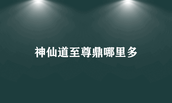 神仙道至尊鼎哪里多