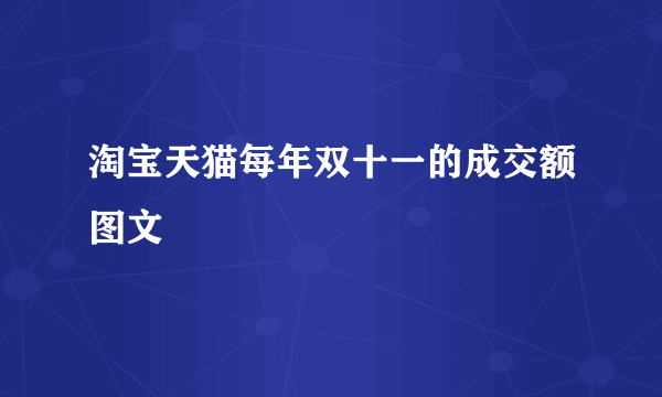 淘宝天猫每年双十一的成交额图文