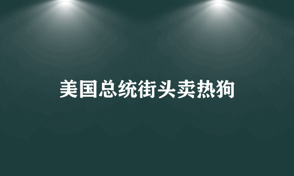 美国总统街头卖热狗