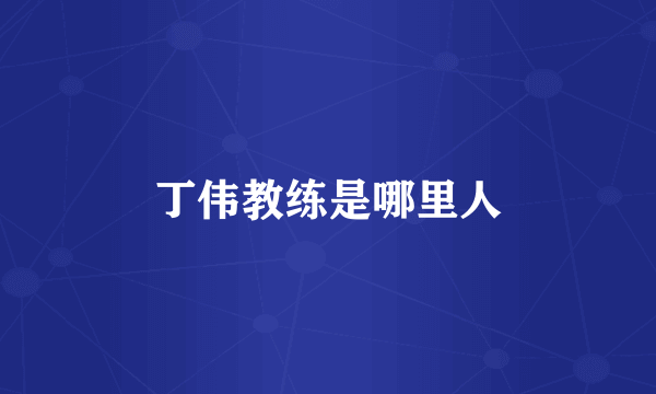 丁伟教练是哪里人