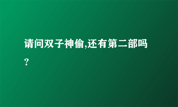 请问双子神偷,还有第二部吗？