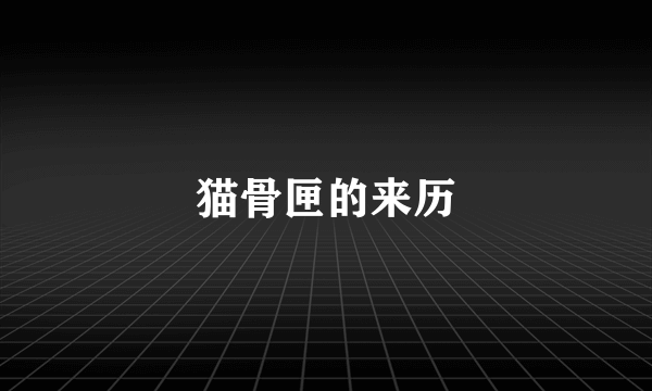 猫骨匣的来历