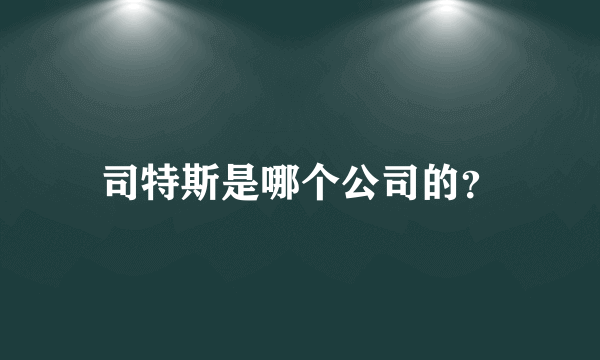 司特斯是哪个公司的？