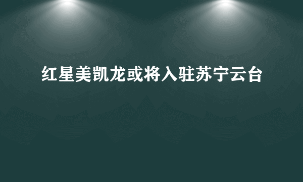 红星美凯龙或将入驻苏宁云台