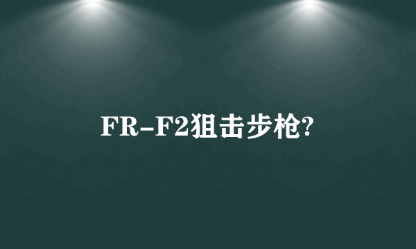 FR-F2狙击步枪?