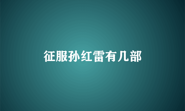 征服孙红雷有几部