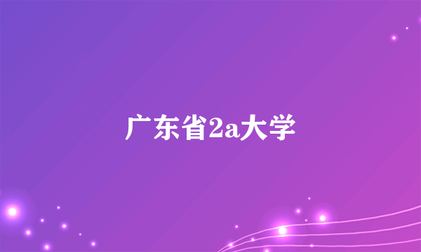 广东省2a大学