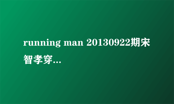 running man 20130922期宋智孝穿的什么牌子的鞋？