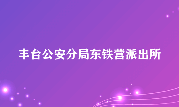 丰台公安分局东铁营派出所