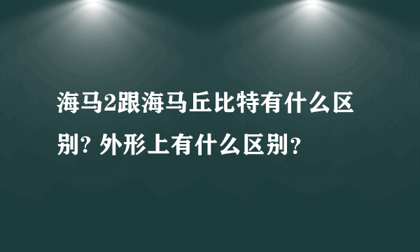 海马2跟海马丘比特有什么区别? 外形上有什么区别？