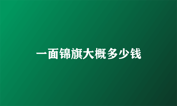 一面锦旗大概多少钱