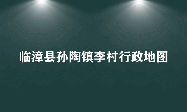 临漳县孙陶镇李村行政地图