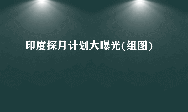 印度探月计划大曝光(组图)