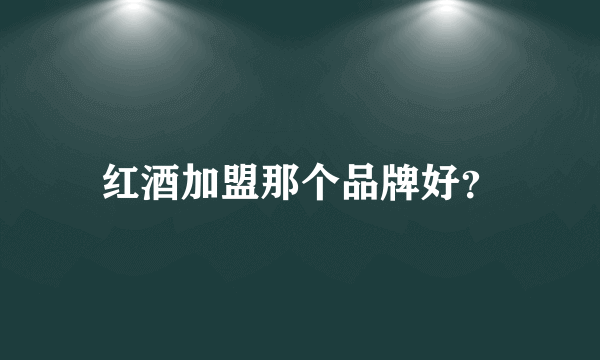 红酒加盟那个品牌好？