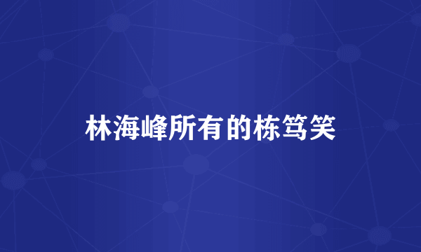 林海峰所有的栋笃笑