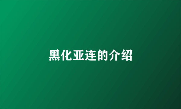 黑化亚连的介绍