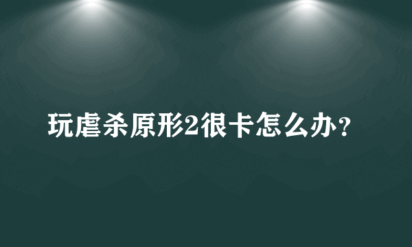 玩虐杀原形2很卡怎么办？