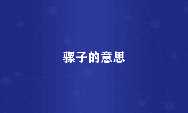 骡子的意思