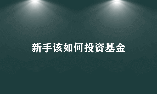 新手该如何投资基金