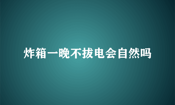 炸箱一晚不拔电会自然吗