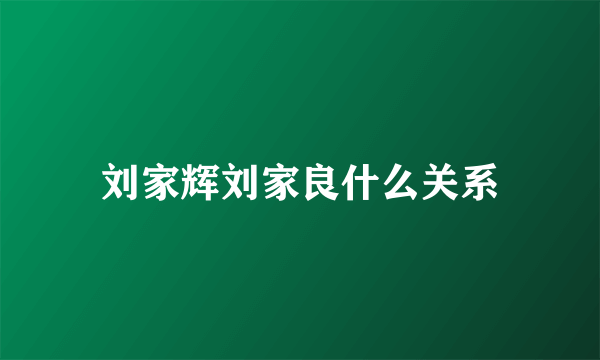 刘家辉刘家良什么关系