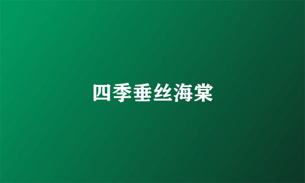 四季垂丝海棠