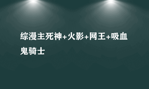 综漫主死神+火影+网王+吸血鬼骑士