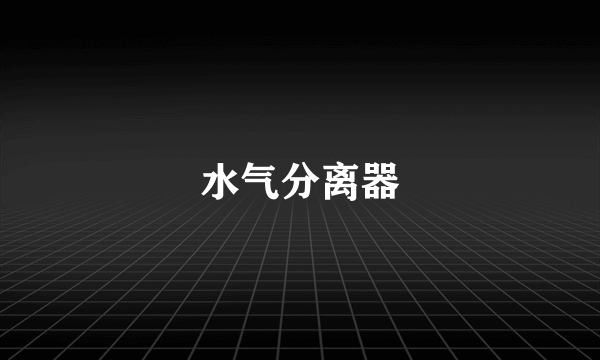 水气分离器