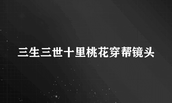 三生三世十里桃花穿帮镜头