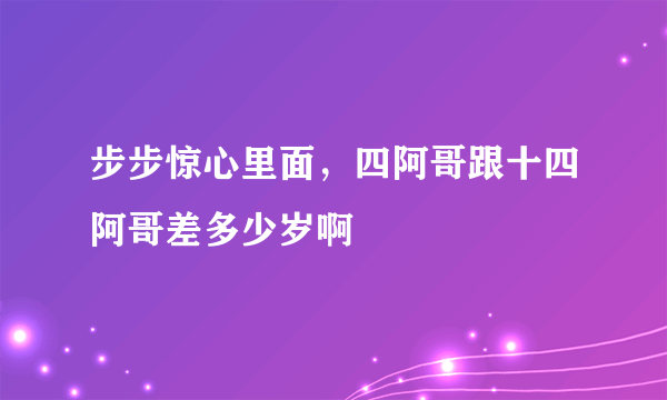 步步惊心里面，四阿哥跟十四阿哥差多少岁啊
