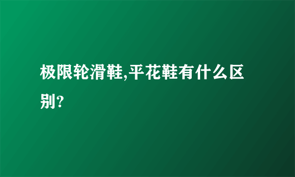 极限轮滑鞋,平花鞋有什么区别?